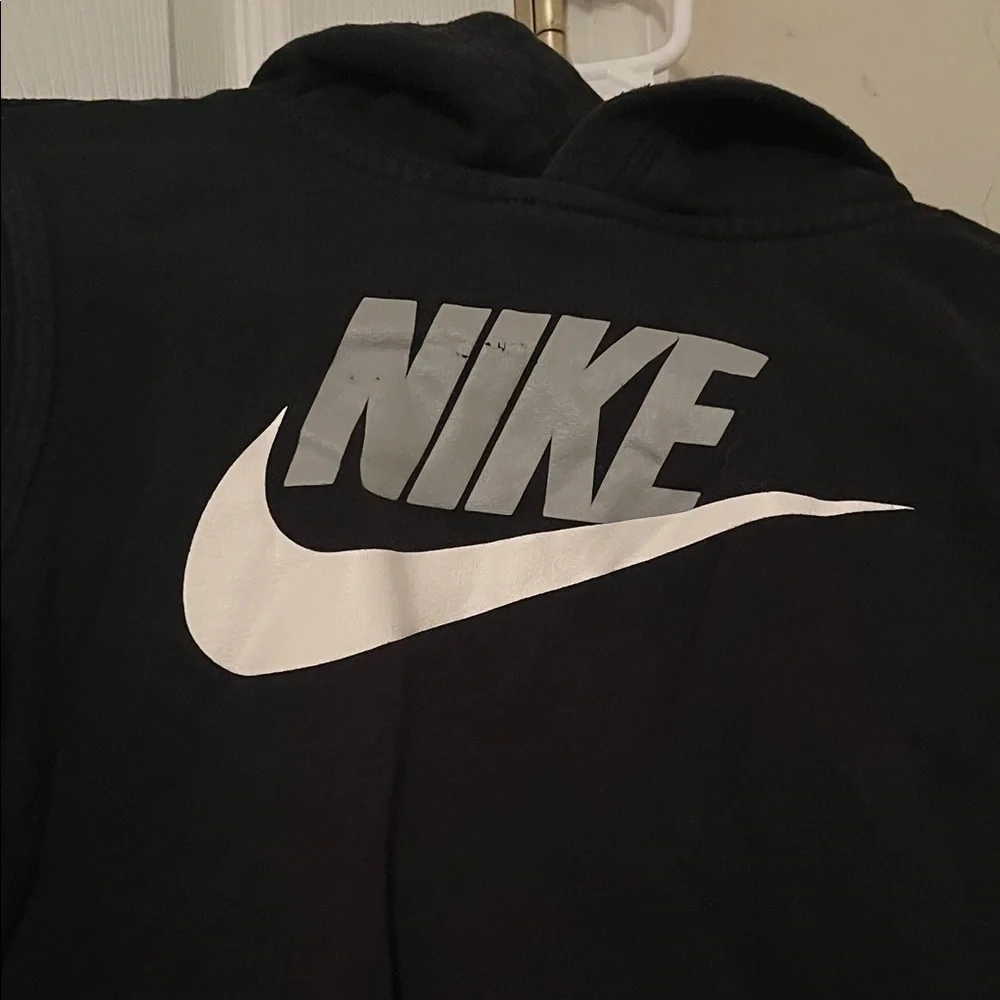 Nike Kids Black and White Logo Hoodie
